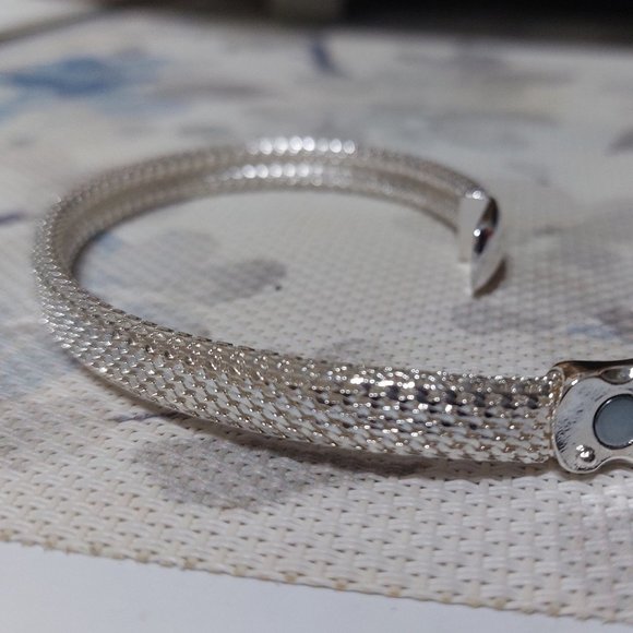 Monet Silver-Tone Magnetic Closure Bracelet - Picture 5 of 5